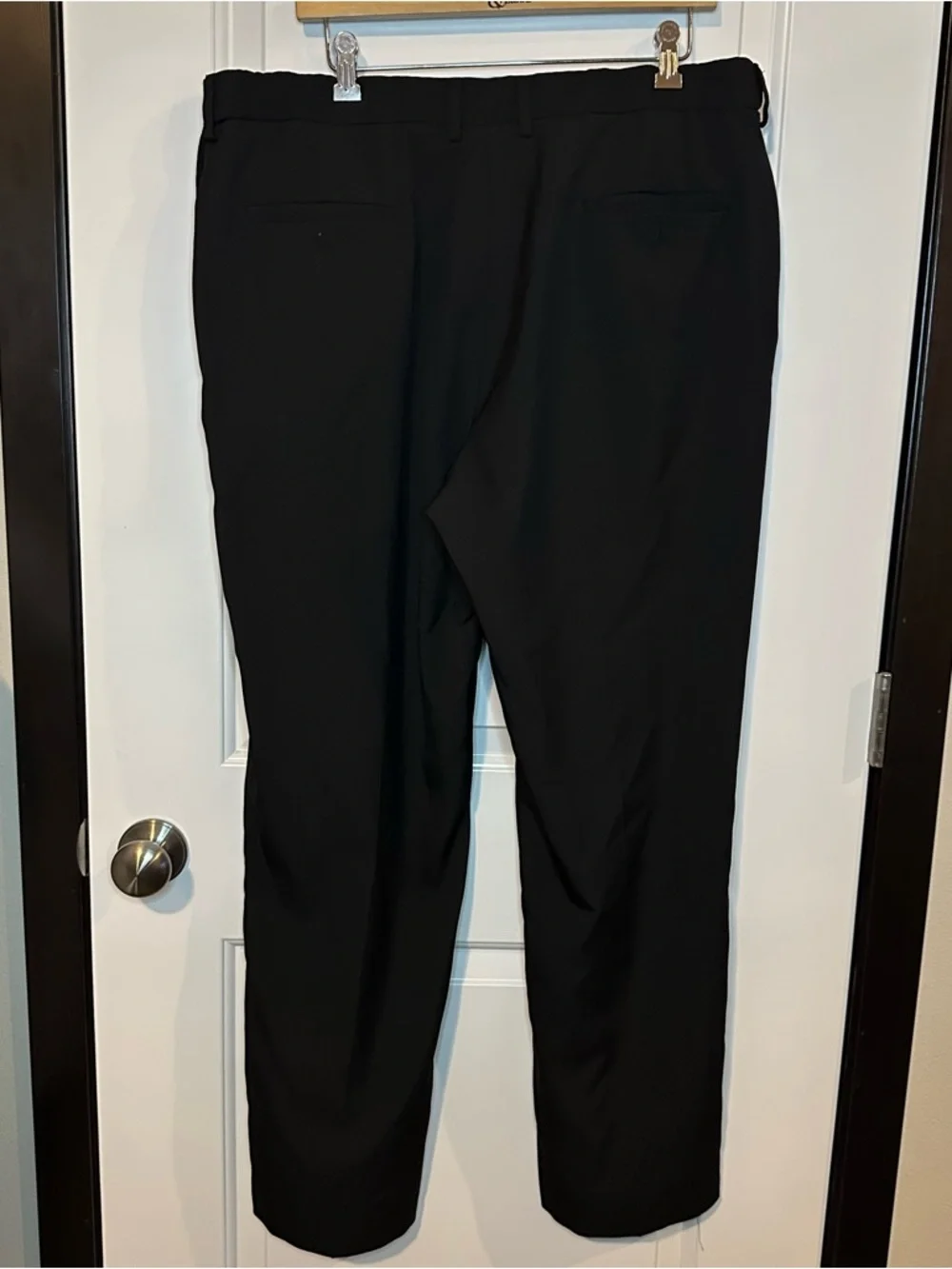 Haggar E-CLO Stria Black Classic Fit Dress Pants | Men’s 38x32 - Picture 2 of 3